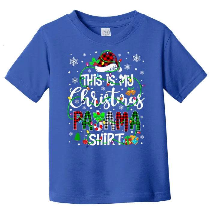 This Is My Christmas Pajama Matching Family Xmas Lights Toddler T-Shirt