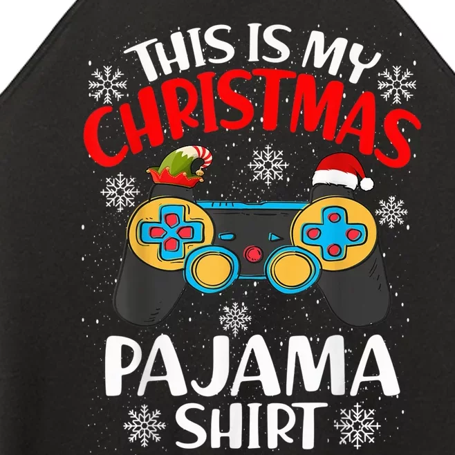 This Is My Christmas Pajama Shirt Gamer Christmas Women’s Perfect Tri Rocker Tank