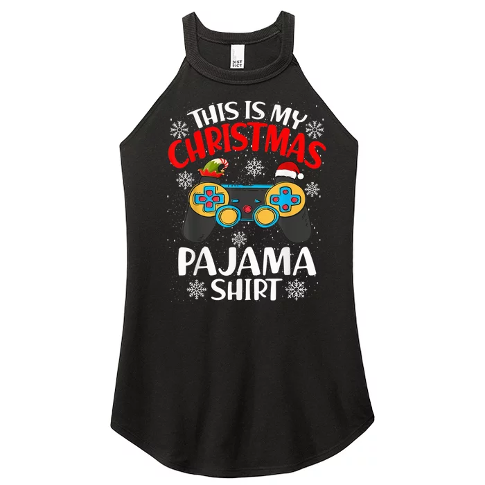 This Is My Christmas Pajama Shirt Gamer Christmas Women’s Perfect Tri Rocker Tank