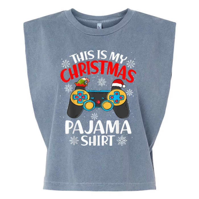 This Is My Christmas Pajama Shirt Gamer Christmas Garment-Dyed Women's Muscle Tee