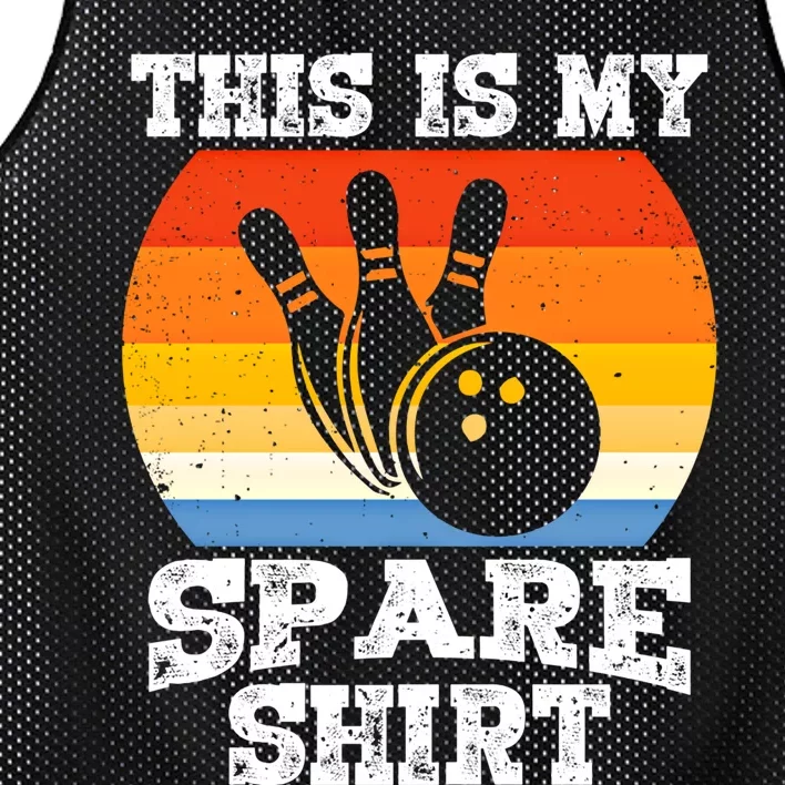 This Is My Spare Gift Funny Bowling Ball Pin Bowler Bowling Gift Mesh Reversible Basketball Jersey Tank