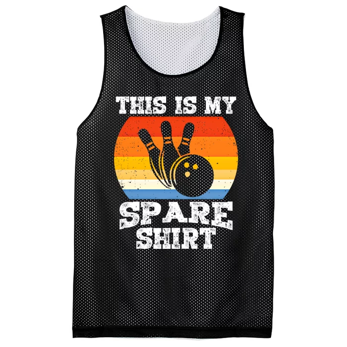 This Is My Spare Gift Funny Bowling Ball Pin Bowler Bowling Gift Mesh Reversible Basketball Jersey Tank