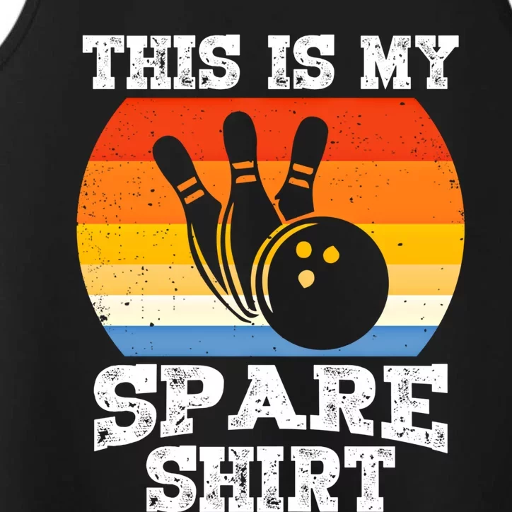 This Is My Spare Gift Funny Bowling Ball Pin Bowler Bowling Gift Performance Tank