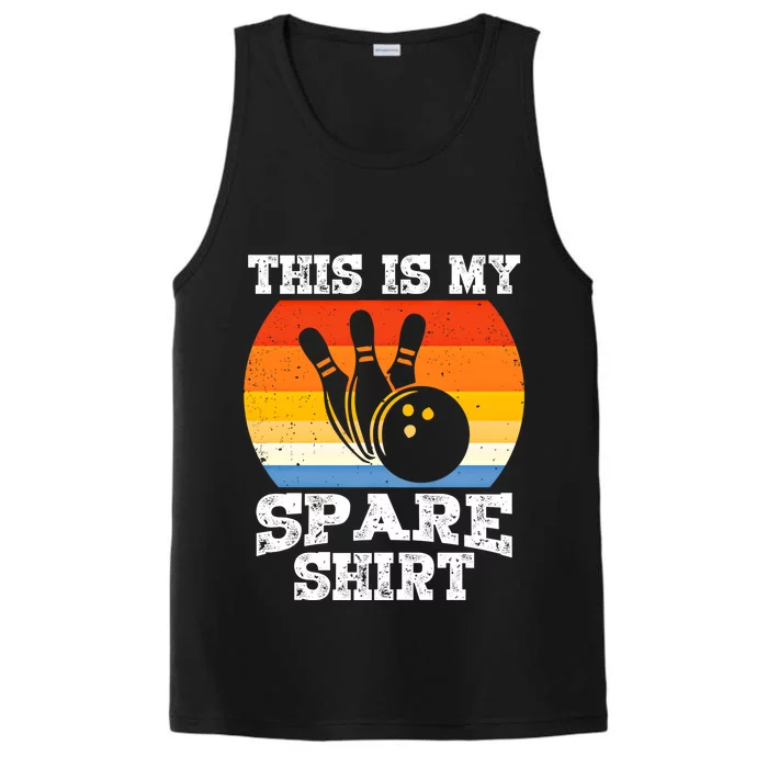 This Is My Spare Gift Funny Bowling Ball Pin Bowler Bowling Gift Performance Tank