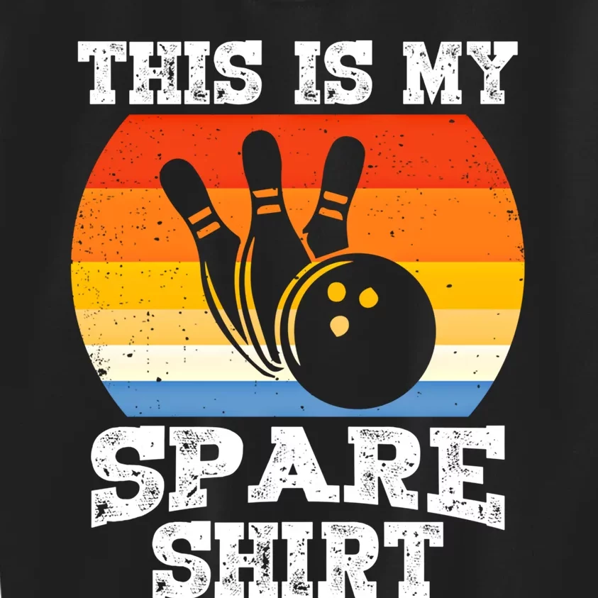 This Is My Spare Gift Funny Bowling Ball Pin Bowler Bowling Gift Kids Sweatshirt