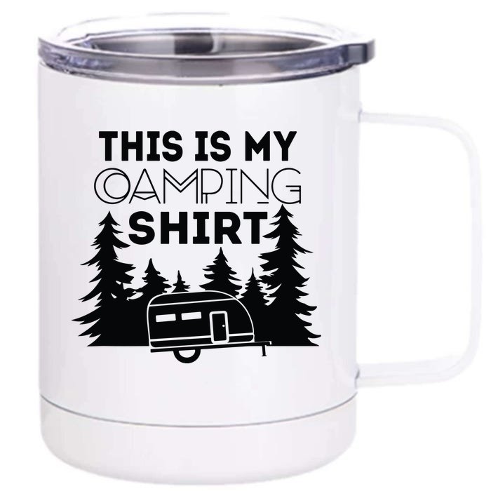 This Is My Camping Gift RV Camping Front & Back 12oz Stainless Steel Tumbler Cup