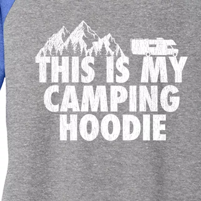 This Is My Camping Gift Women's Tri-Blend 3/4-Sleeve Raglan Shirt