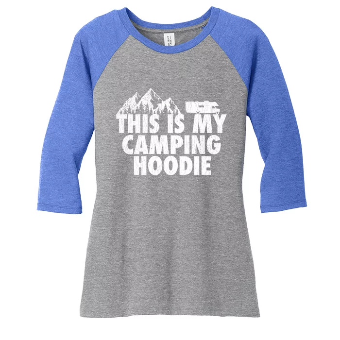 This Is My Camping Gift Women's Tri-Blend 3/4-Sleeve Raglan Shirt