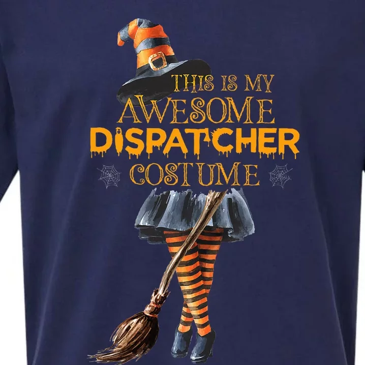 This Is My Halloween Dispatcher 911 Costume Women Dispatch Sueded Cloud Jersey T-Shirt