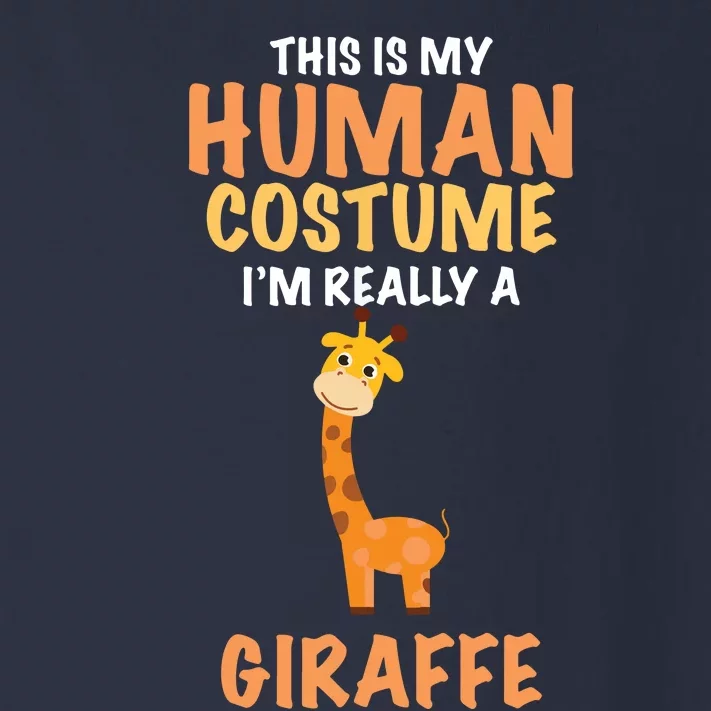 This Is My Human Costume I'm Really A Giraffe Funny Toddler Long Sleeve Shirt