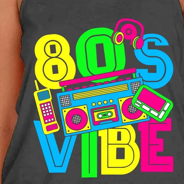 This Is My 80S Vibe 1980s Fashion 80s 90s Outfit Party Women's Knotted Racerback Tank