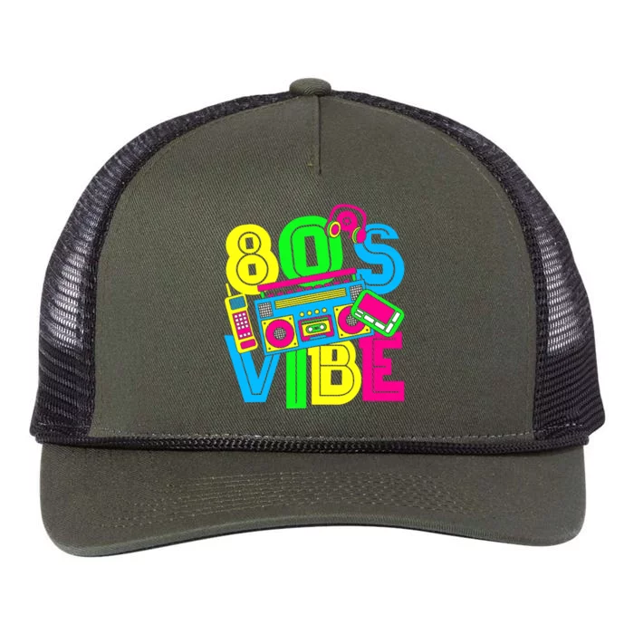 This Is My 80S Vibe 1980s Fashion 80s 90s Outfit Party Retro Rope Trucker Hat Cap