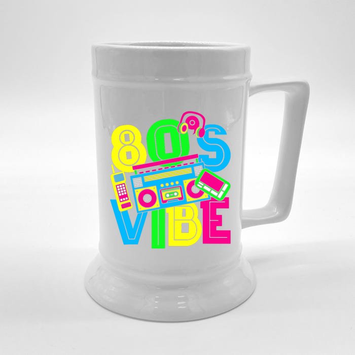 This Is My 80S Vibe 1980s Fashion 80s 90s Outfit Party Front & Back Beer Stein