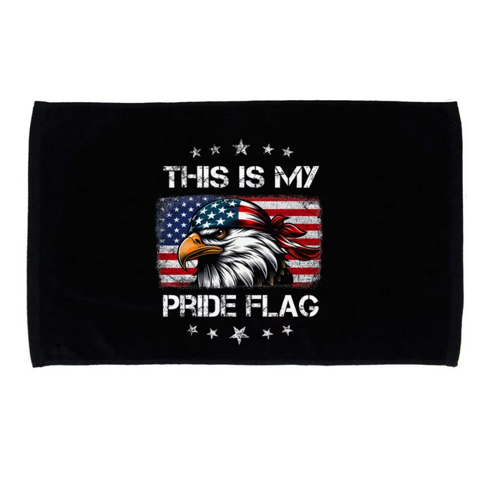 This Is My Pride Flag Patriotic Red White Blue Microfiber Hand Towel