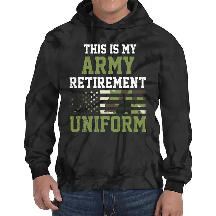 This Is My Army Retirement Uniform Tie Dye Hoodie