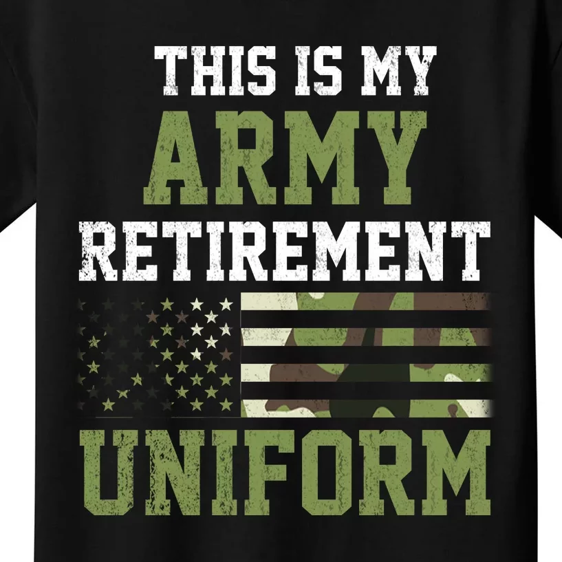 This Is My Army Retirement Uniform Kids T-Shirt