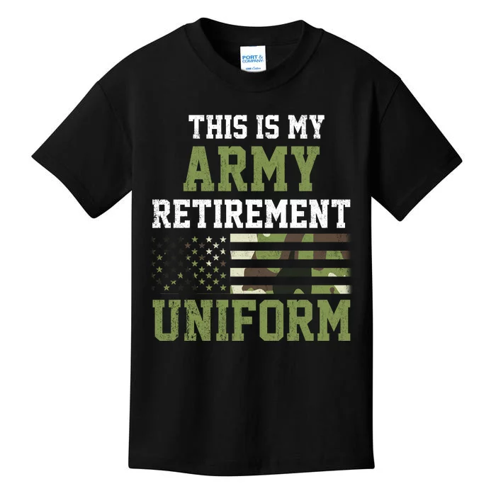 This Is My Army Retirement Uniform Kids T-Shirt