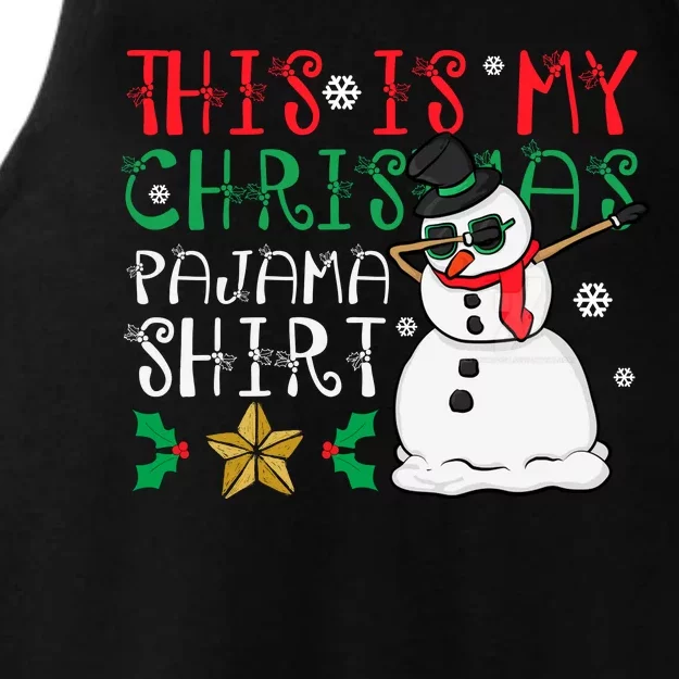 This Is My Christmas Pajama Holiday Ladies Tri-Blend Wicking Tank