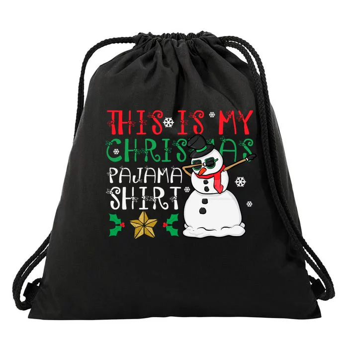 This Is My Christmas Pajama Holiday Drawstring Bag