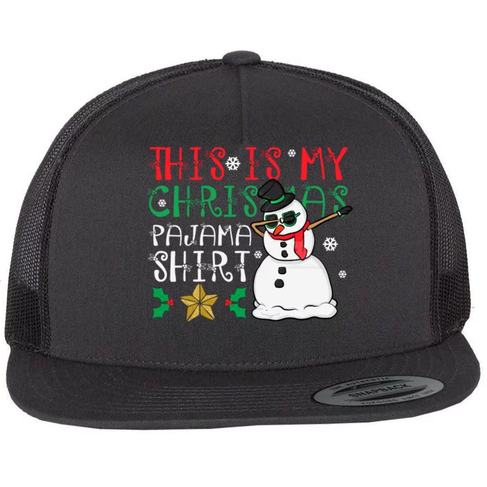 This Is My Christmas Pajama Holiday Flat Bill Trucker Hat