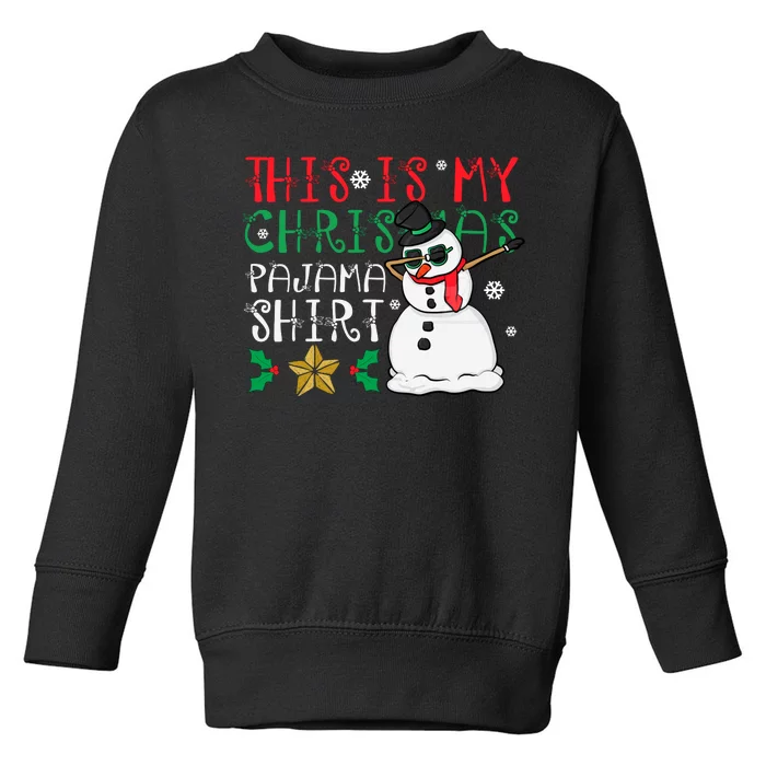 This Is My Christmas Pajama Holiday Toddler Sweatshirt