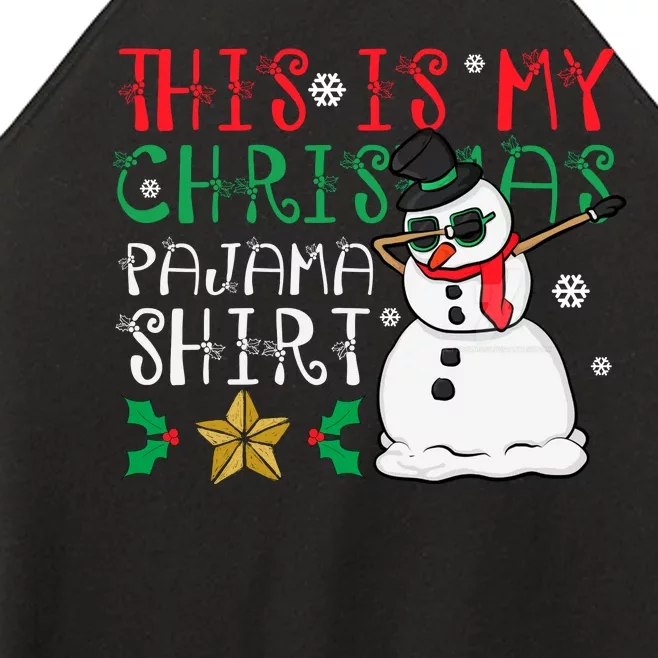 This Is My Christmas Pajama Holiday Women’s Perfect Tri Rocker Tank