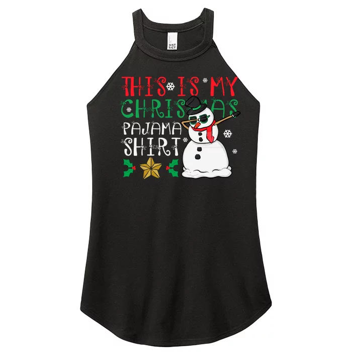 This Is My Christmas Pajama Holiday Women’s Perfect Tri Rocker Tank