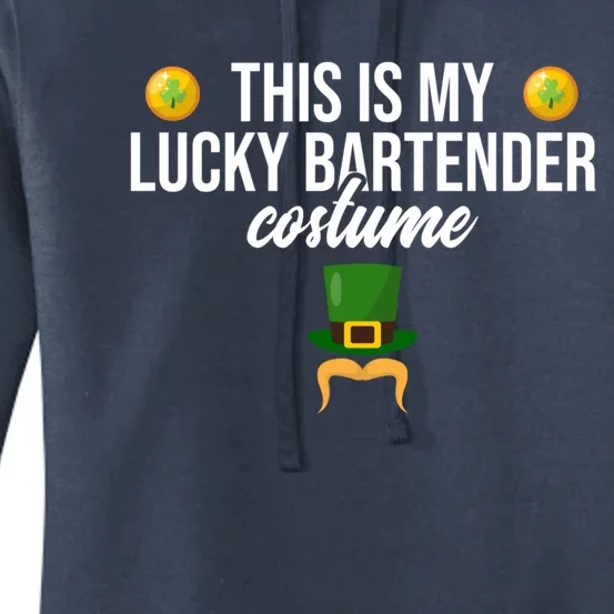 This Is My Lucky Bartender Costume St Patrick's Day Bar Gift Women's Pullover Hoodie