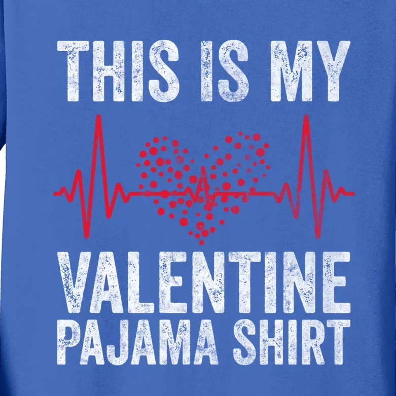 This Is My Valentine Pajama Gift Video Game Lover Gift Kids Long Sleeve Shirt