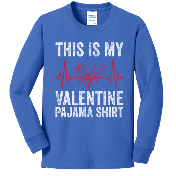 This Is My Valentine Pajama Gift Video Game Lover Gift Kids Long Sleeve Shirt