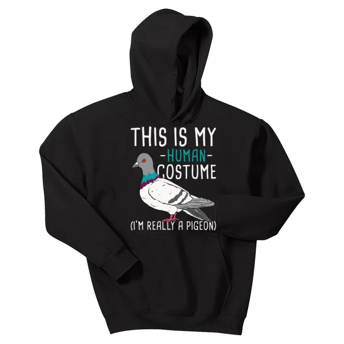 This Is My Human Costume Pigeon Racing Lover Bird Breeder Kids Hoodie