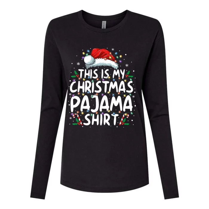 This Is My Christmas Pajama Funny Xmas Pjs Womens Cotton Relaxed Long Sleeve T-Shirt