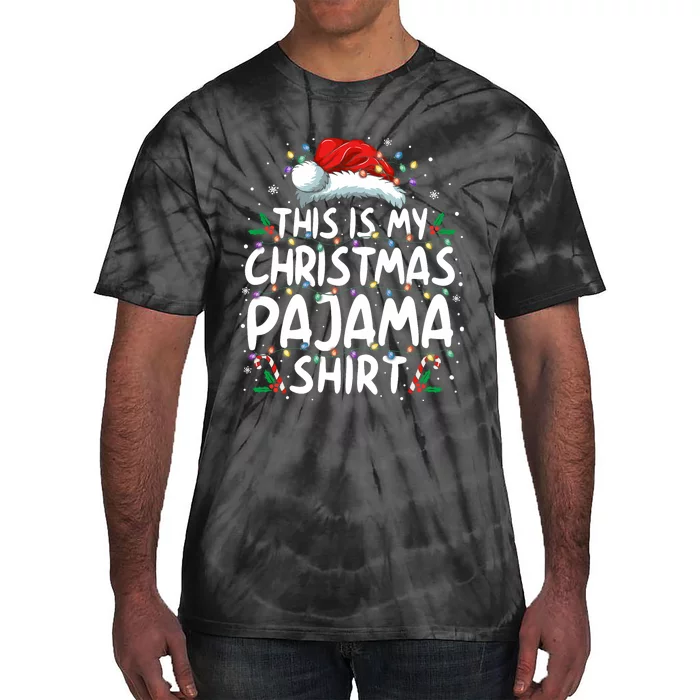 This Is My Christmas Pajama Funny Xmas Pjs Tie-Dye T-Shirt