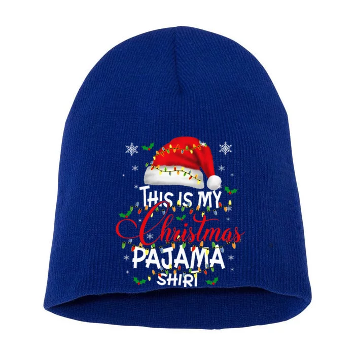 This Is My Christmas Pajama Lights Short Acrylic Beanie