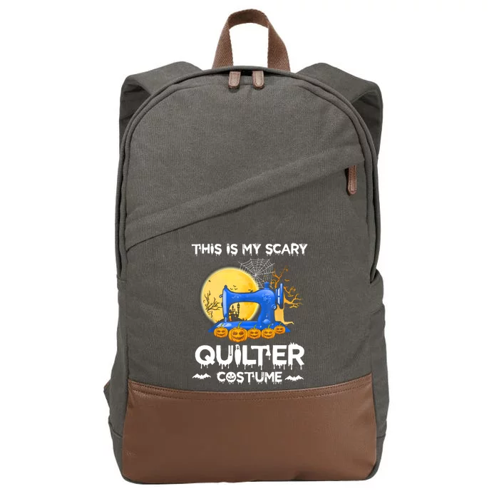 This Is My Scary Quilter Costume Halloween Funny Gifts Cotton Canvas Backpack