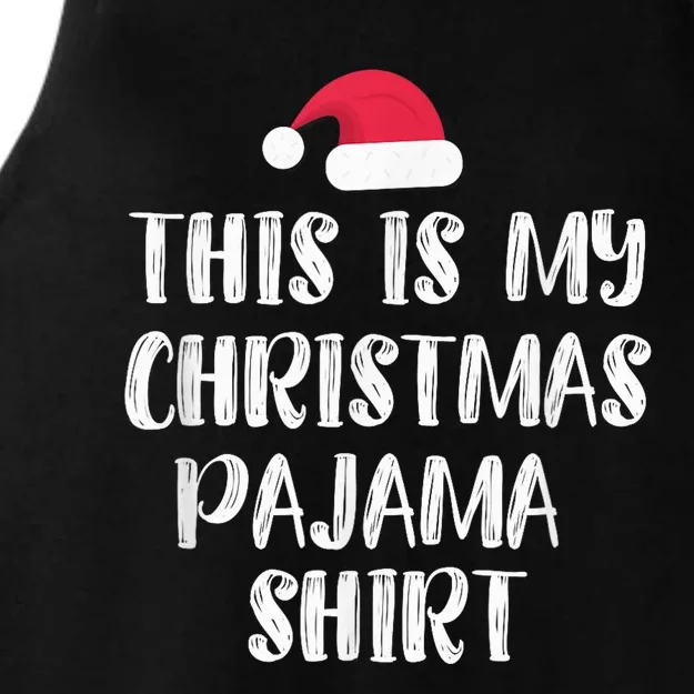 This Is My Christmas Pajama Shirt - Funny Christmass Ladies Tri-Blend Wicking Tank