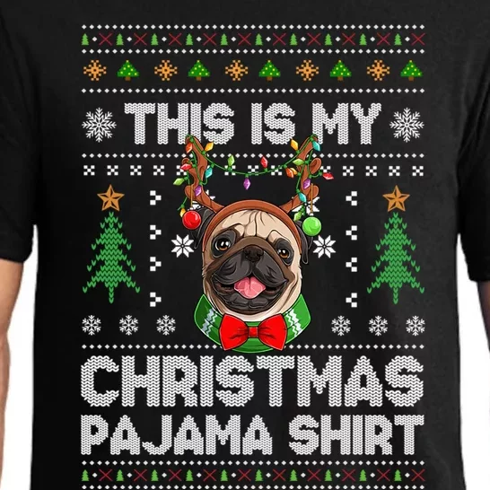 This Is My Christmas Pajama Gift Dog Lover Pug Christmas Gift Pajama Set