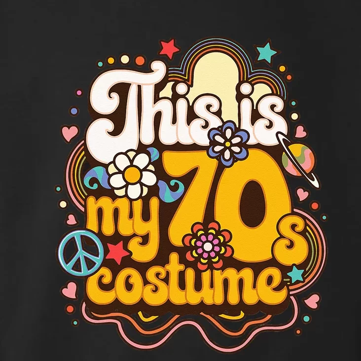 This Is My 70s Costume Theme Party Hippie Retro Friends Toddler Hoodie