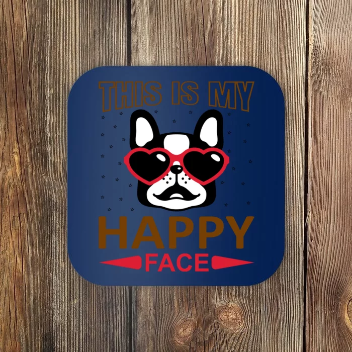 This Is My Happy Face Coaster