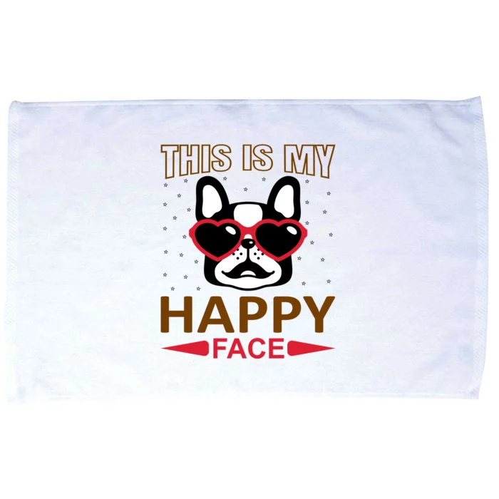 This Is My Happy Face Microfiber Hand Towel