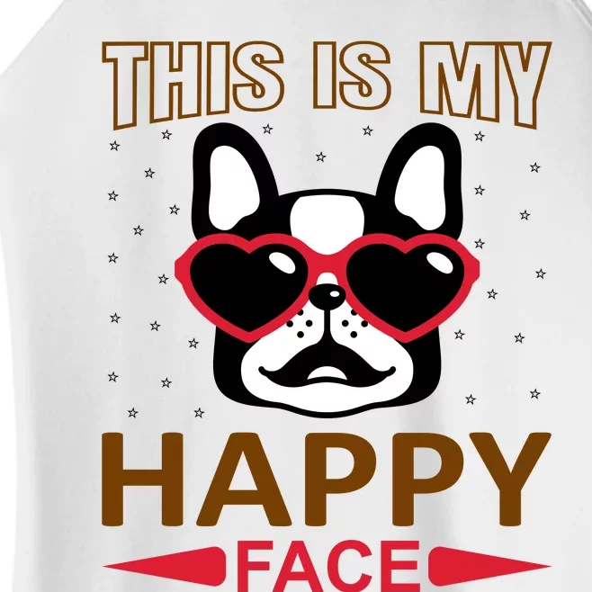 This Is My Happy Face Women’s Perfect Tri Rocker Tank