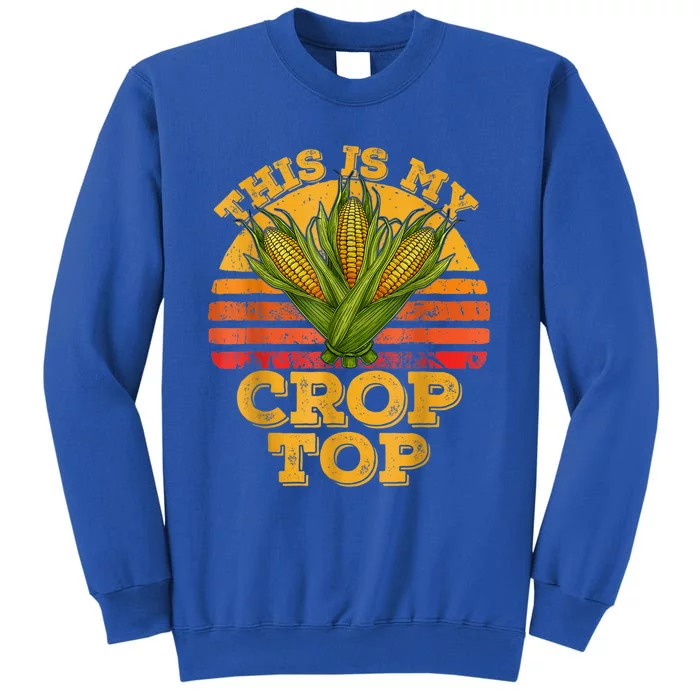 This Is My Crop Top Funny Farmer Farming Corn Lover Retro Sweatshirt