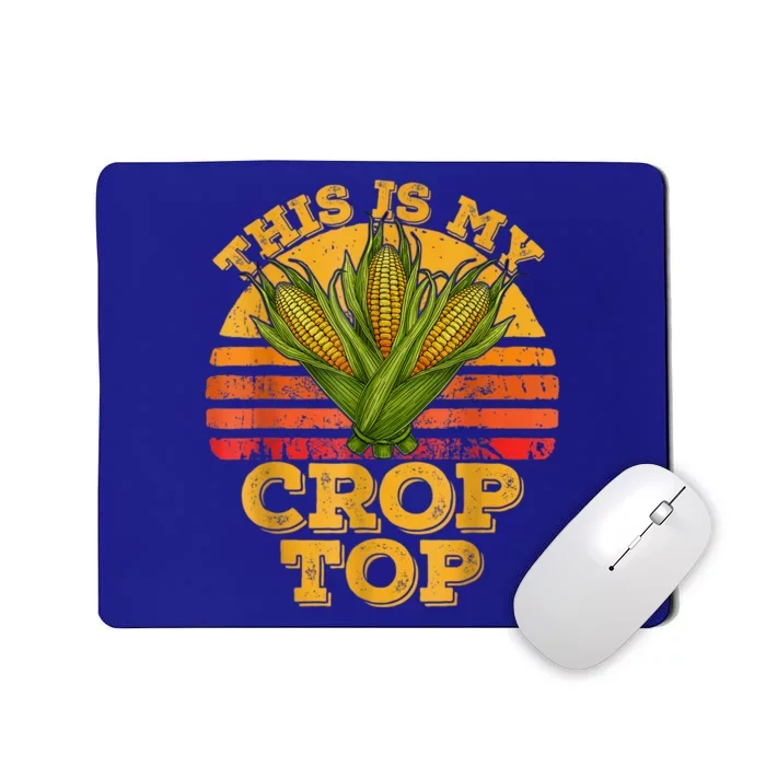 This Is My Crop Top Funny Farmer Farming Corn Lover Retro Mousepad