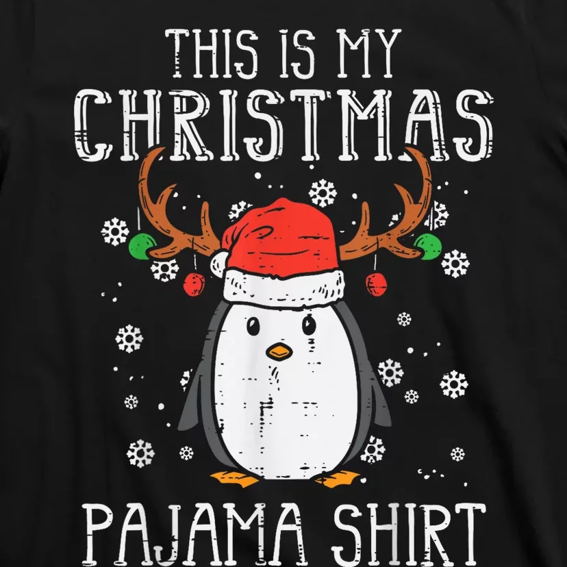 This Is My Christmas Pajama Shirt Penguin Xmas T-Shirt