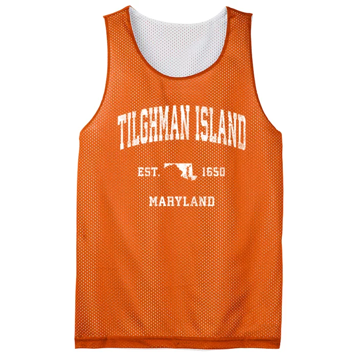 Tilghman Island Maryland Md Vintage Athletic Mesh Reversible Basketball Jersey Tank