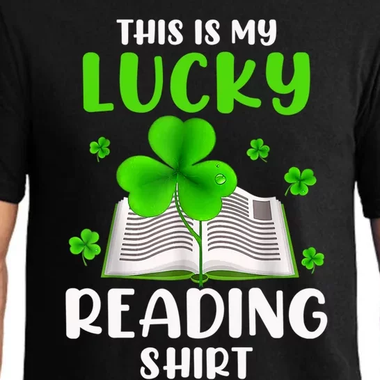 This Is My Lucky Reading Gift St Patrick's Day Book Lover Meaningful Gift Pajama Set