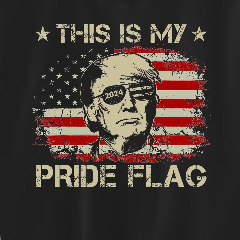 This Is My Pride Flag Trump 2024 Kids Sweatshirt