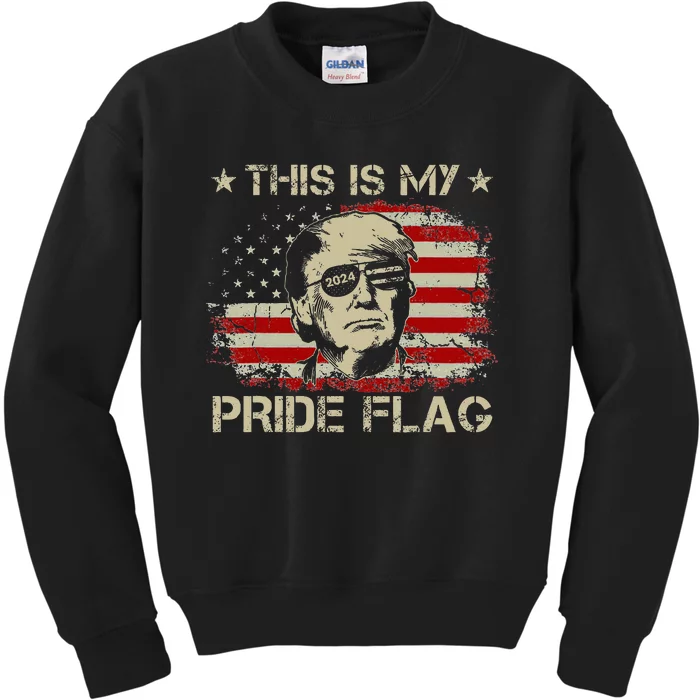 This Is My Pride Flag Trump 2024 Kids Sweatshirt