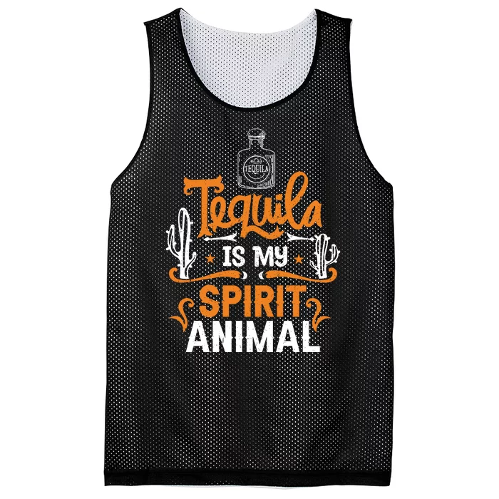 Tequila Is My Spirit Animal Mesh Reversible Basketball Jersey Tank