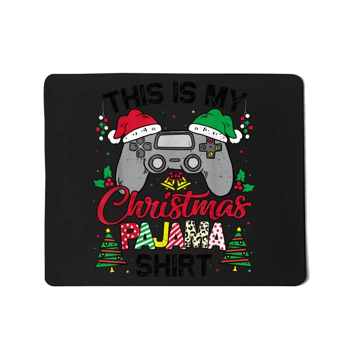 This Is My Christmas Pajama Gamer Shirt Christmas Gaming Mousepad